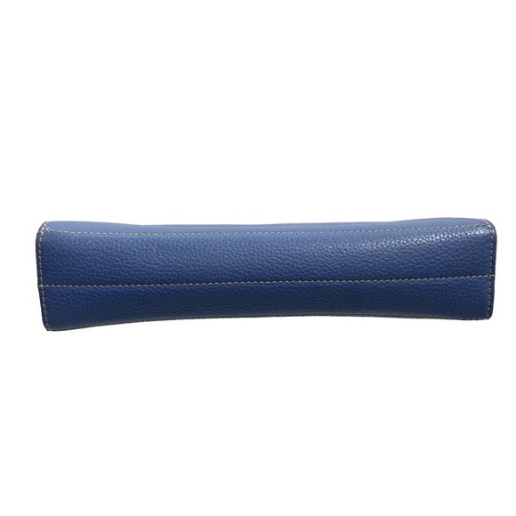LAMBERTSON TRUEX LIGHT BLUE STITCH DETAIL LEATHER CLUTCH PURSE $495 RETAIL